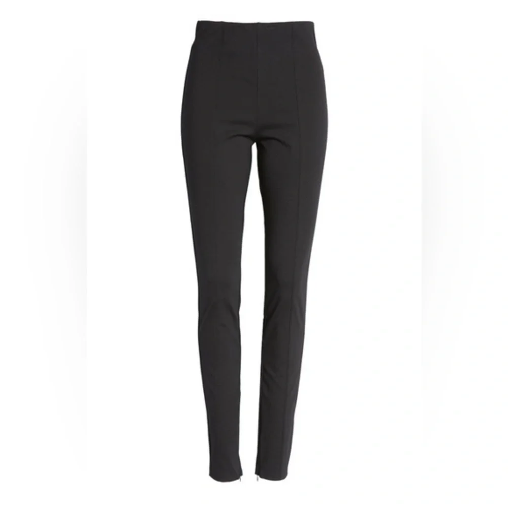 Open Edit Black Knit Split Hem Pants XXS NWT